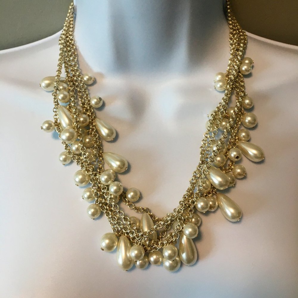 18 inch multi strand fashion pearl necklace